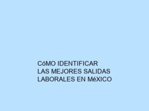 Cómo Identificar las Mejores Salidas Laborales en México