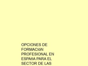 Opciones de Formación Profesional en España para el Sector de las Energías Renovables