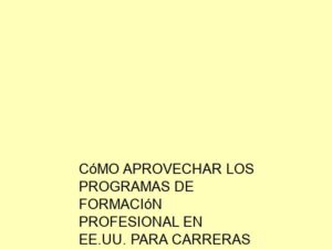 Cómo Aprovechar los Programas de Formación Profesional en EE.UU. para Carreras Internacionales