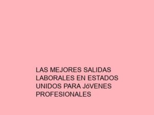 Las Mejores Salidas Laborales en Estados Unidos para Jóvenes Profesionales