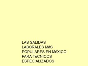 Las Salidas Laborales más Populares en México para Técnicos Especializados