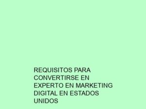 Requisitos para Convertirse en Experto en Marketing Digital en Estados Unidos