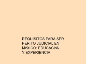 Requisitos para Ser Perito Judicial en México: Educación y Experiencia
